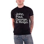 T-Shirt # Xl Black Unisex # John, Paul, George & Ringo