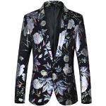 Vestes de ski kaki à fleurs en velours imperméables coupe-vents Taille XL look color block pour homme 