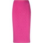 Jupes crayon Genny rose fushia en viscose mi-longues Taille XL pour femme en promo 