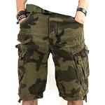Bermudas Geographical Norway kaki camouflage Taille XL look fashion pour homme 
