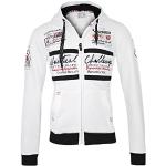 Polaires Geographical Norway blancs à capuche Taille 3 XL look casual pour homme 