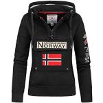 Vêtements de sport Geographical Norway noirs à capuche à manches longues Taille M look casual pour femme 