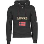 Sweats d'automne Geographical Norway noirs à capuche à manches longues Taille XXL look fashion pour homme 