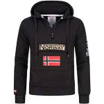Sweats Geographical Norway noirs à logo à motif ville à capuche à manches longues Taille S look fashion pour homme en promo 