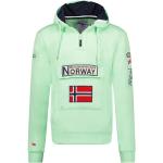 Sweats Geographical Norway verts à logo à motif ville à capuche à manches longues Taille XXL look fashion pour homme en promo 