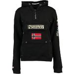 Geographical Norway Gymclass Sweat-Shirt À Capuche Sport, Noir, 8 años Garçon