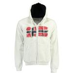 Sweats zippés Geographical Norway blancs Taille L look fashion pour homme 