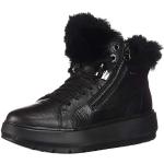 Chaussures Geox Kaula noires en cuir Pointure 36 look fashion pour femme en promo 