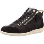 Geox Femme D Myria C Sneakers, Black, 35 EU