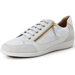 Chaussures de sport Geox Myria blanches en cuir Pointure 35 look fashion pour femme en promo 