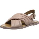 Sandales plates Geox beiges nude en cuir Nappa à motif moutons pour pieds étroits Pointure 36,5 look fashion pour femme 