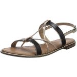 Sandales plates Geox dorées en cuir Nappa pour pieds étroits Pointure 39,5 look fashion pour femme 
