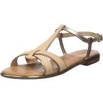 Sandales plates Geox dorées en cuir Nappa Pointure 35 look fashion pour femme 