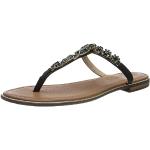 Sandales plates Geox noires en cuir verni Pointure 37,5 look fashion pour femme 