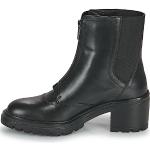 Low boots Geox noires en caoutchouc Pointure 38 look fashion pour femme en promo 