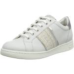 Geox Femme D Jaysen C Sneakers, White/Silver, 40 EU