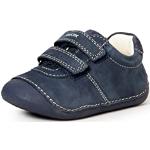 Chaussures Geox Tutim bleues en cuir à scratchs Pointure 20 look fashion pour garçon en promo 