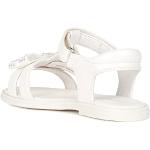 Sandales Geox blanches en cuir à scratchs Pointure 37 look fashion pour fille en promo 