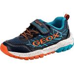 Geox Garçon J Tuono Boy B Sneakers, Navy/Orange, 30 EU