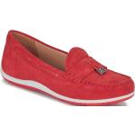 Chaussures casual Geox Vega rouges en cuir Pointure 40 avec un talon entre 3 et 5cm look casual pour femme 