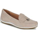 Chaussures casual Geox Vega beiges en cuir Pointure 41 avec un talon entre 3 et 5cm look casual pour femme en promo 
