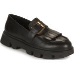 Chaussures casual Geox noires en cuir Pointure 37 look casual pour femme en promo 