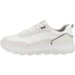 Chaussures de sport Geox blanches en cuir synthétique Pointure 46 look fashion pour homme en promo 