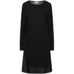 Robes en laine Gerry Weber noires en satin courtes à manches longues à col rond Taille M pour femme 