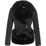 Vestes de moto  noires en cuir synthétique Taille XL look fashion pour femme en promo 