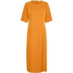 Robes Gestuz orange à manches courtes midi à manches courtes à col rond Taille XS pour femme 