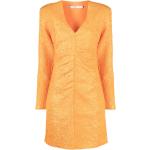 Robes de soirée longues Gestuz orange en viscose à manches longues à col en V Taille XS pour femme 