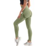 Pantalons de yoga verts en damas respirants Taille M look fashion pour femme en promo 