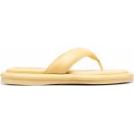 Sandales plates Gia Borghini jaunes en cuir à bouts ouverts Pointure 40 pour femme en promo 