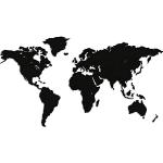 Décors muraux Giallobus noirs en frêne imprimé carte du monde modernes 