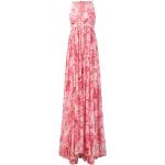 Robes de soirée longues Giambattista Valli roses à fleurs en viscose maxi à manches longues à col en V Taille XL pour femme en promo 