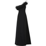 Giambattista Valli robe longue volantée à design asymétrique une épaule - Noir