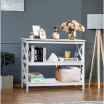 Tables console blanches laquées scandinaves 