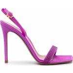 Sandales à talons Gianvito Rossi roses en cuir à strass à bouts ouverts Pointure 41 pour femme en promo 