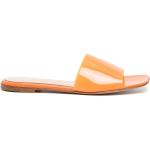 Sandales plates Gianvito Rossi orange en cuir à bouts carrés Pointure 39 pour femme en promo 