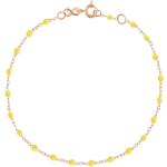 Colliers Gigi Clozeau jaunes en résine à perles en or rose 18 carats classiques 