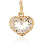 Pendentifs coeur Gigi Clozeau dorés en or jaune 18 carats en diamant pour femme 