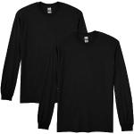 Gildan Dryblend Lot de 2 t-Shirts à Manches Longues pour Homme Style G8400 Chemise, Noir, Taille XL