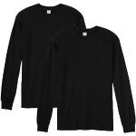 Gildan Lot de 2 t-Shirts à Manches Longues en Coton épais pour Homme Style G5400 Chemise - Noir - M