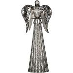 Statuettes d'anges Gilde argentées en métal à strass en promo 