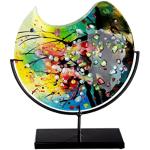 Vases en verre Gilde multicolores en métal de 37 cm en promo 