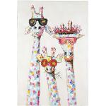 Posters Gilde multicolores en bois Girafe 