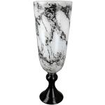 Vases en verre Gilde blancs en verre de 42 cm style campagne 