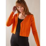 Boleros orange à manches longues à col en V Taille XL pour femme en promo 