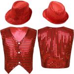 Gilets rouges en fibre synthétique à paillettes sans manches Taille 4 ans look fashion pour garçon de la boutique en ligne joom.com/fr 