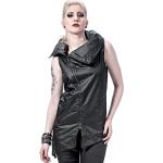 Gilets zippés Queen of Darkness noirs en polyester asymétriques à col asymétrique Taille S look fashion pour femme 